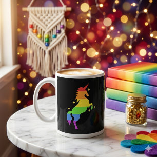 Caneca De Café PrideVibe Unicórnio Arco-íris