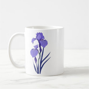 Caneca De Café Primavera 42 flores, desenho de linha, minimalista