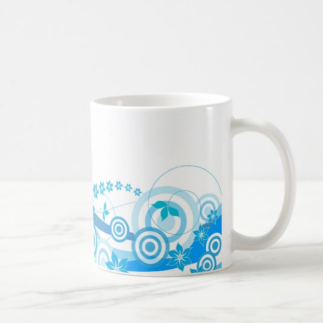 Caneca De Café Primavera azul (Direita)