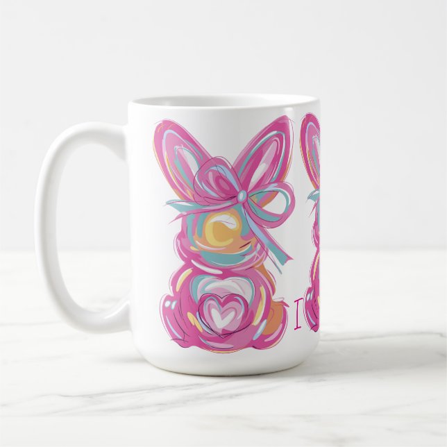 Caneca De Café Primavera bunnies personalizadas com um (Esquerda)