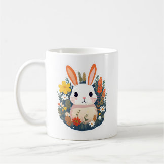 Caneca De Café Primavera Bunny Colorida