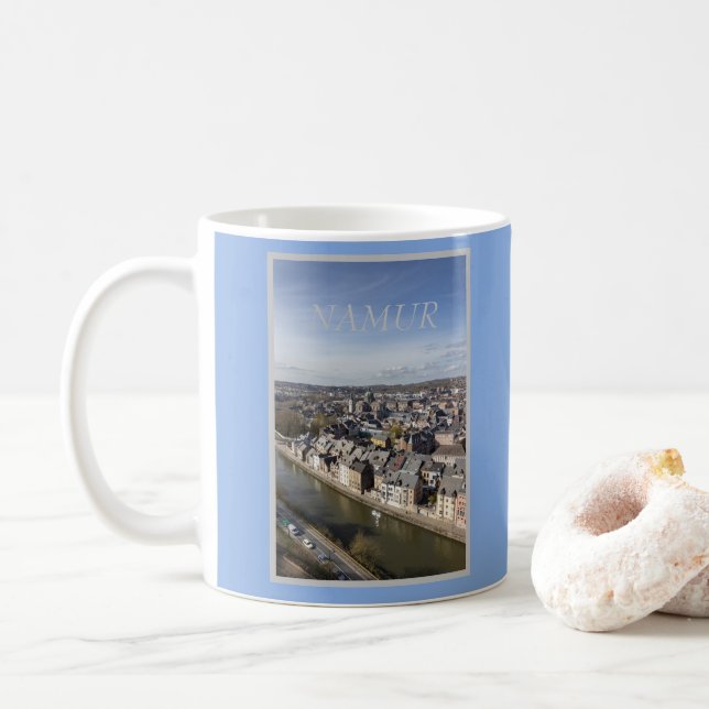 Caneca De Café Primavera Cityscape Namur, Bélgica (Com Donut)