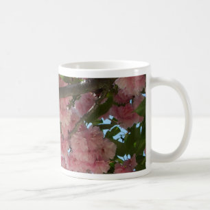 Caneca De Café Primavera da Árvore IV de Blossomas Duplas