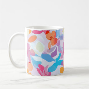 Caneca De Café Primavera de Cor do Flor de Aquarela