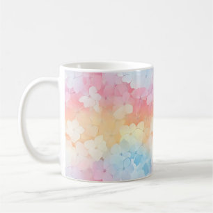 Caneca De Café Primavera de Flores de Pastel Delicadas