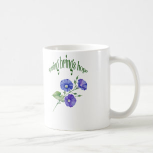Caneca De Café Primavera - Design "Primavera Traz Esperança"