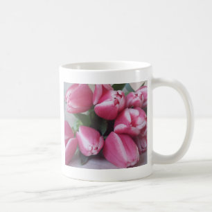 Caneca De Café Primavera Floral de Tulipas Rosa, Flores