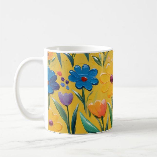 Caneca De Café Primavera floral design (Esquerda)