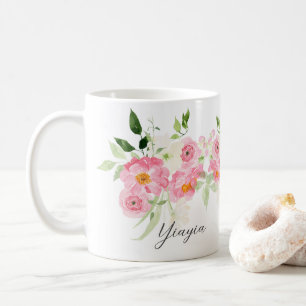 Caneca De Café Primavera Floral Yiayia