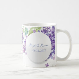 Caneca De Café Primavera Lilac Flower Blossom-Floral Casamento
