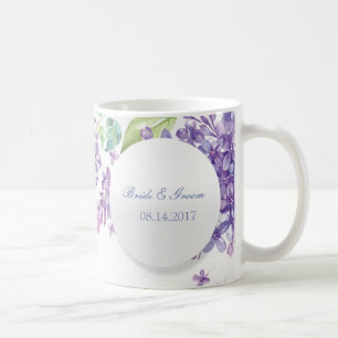 Caneca De Café Primavera Lilac Flower Blossom-Floral Casamento