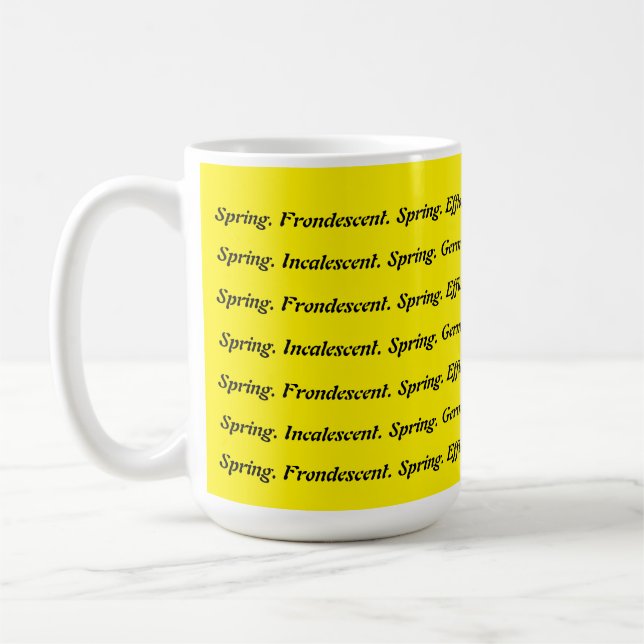 Caneca De Café Primavera para Palavras (Esquerda)