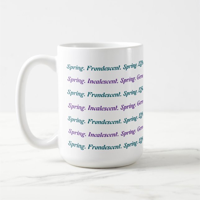 Caneca De Café Primavera para Palavras (Esquerda)
