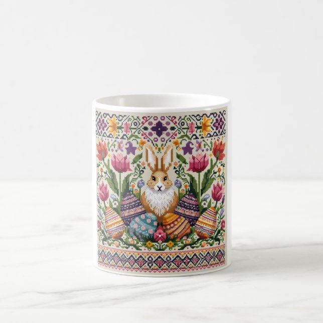 Caneca De Café Primavera/Páscoa de cor branca (Centro)
