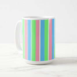 Caneca De Café Primavera Pastel Stripes