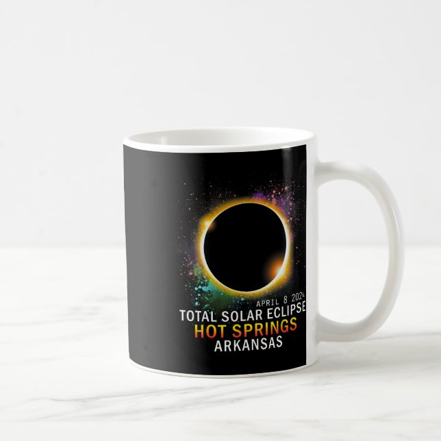 Caneca De Café Primaveras Arkansas Total Solar Eclipse abril 8 20 (Direita)