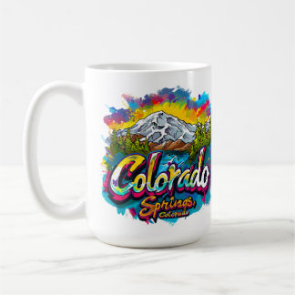 Caneca De Café Primaveras do Colorado, Montanha Pikes do Colorado