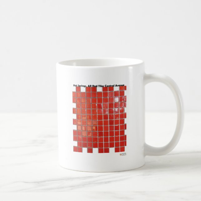 Caneca De Café Primaveras Quentes, Azulejos Vermelhos AR Presente (Direita)