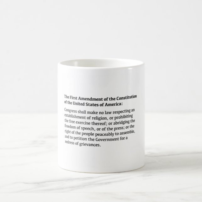 Caneca De Café Primeira Alteração da Constituição (Centro)