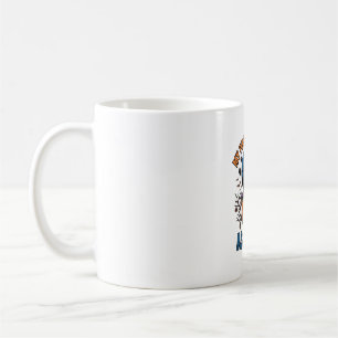 Caneca De Café Primeira camiseta de lobo de abóbora vintage do Di