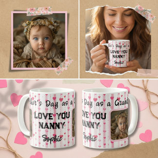 Caneca De Café Primeira Dia de as mães da vovó: Amo-te, ama