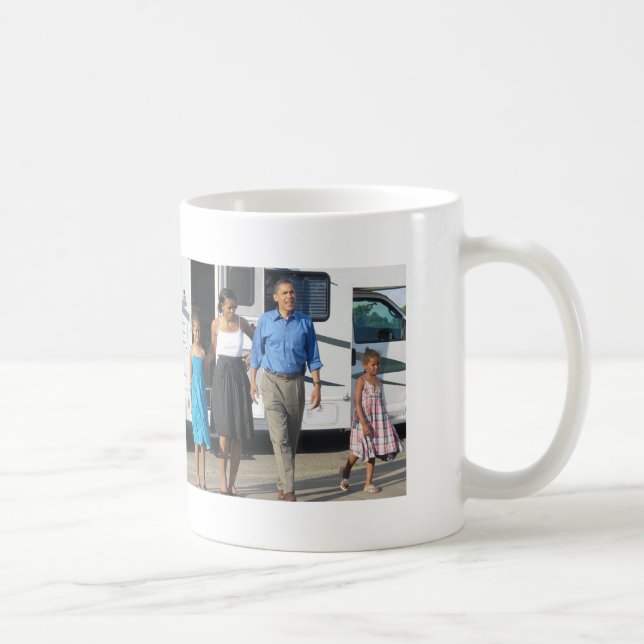 Caneca De Café Primeira família, excursão de Obama (Direita)