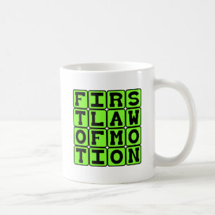 Caneca De Café Primeira Lei do Movimento, Sir Isaac Newton