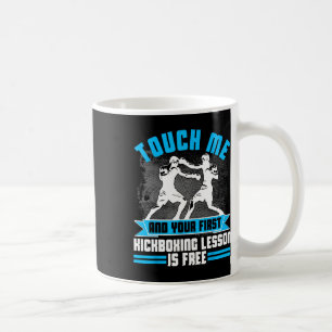 Caneca De Café Primeira Lição Camiseta de Kickboxing Presente de