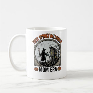 Caneca De Café Primeira Mãe de Halloween Gravura Vintage Bruxa As