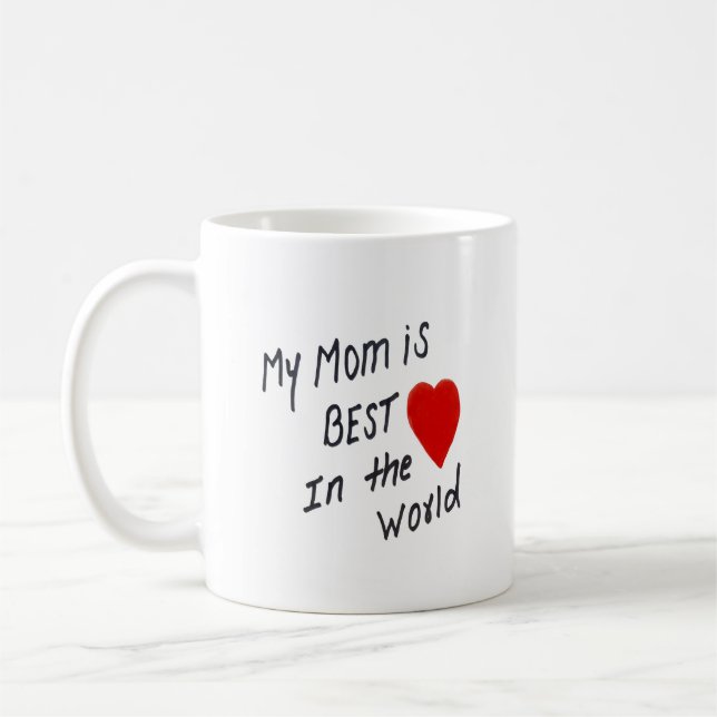 Caneca De Café primeira mãe feliz dia de as mães simples manuscri (Esquerda)