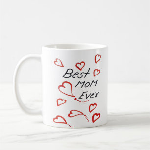 Caneca De Café primeira mãe feliz dia de as mães simples manuscri
