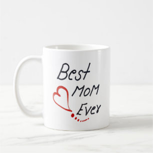 Caneca De Café primeira mãe feliz dia de as mães simples manuscri