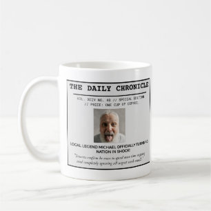 Caneca De Café Primeira Página de Jornal Antigo Divertida para Ma