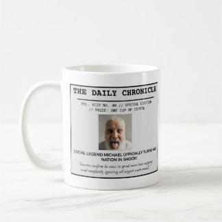 Caneca De Café Primeira Página de Jornal Antigo Divertida para Ma