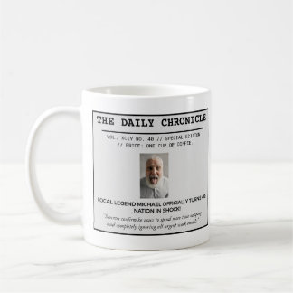 Caneca De Café Primeira Página de Jornal Antigo Engraçada para Ma