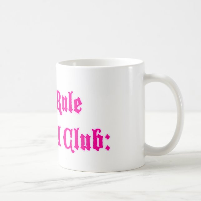 Caneca De Café Primeira regra de clube de STFU: (Direita)