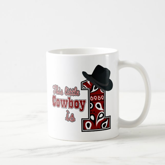 Caneca De Café Primeiro Aniversário do Cowboy (Direita)