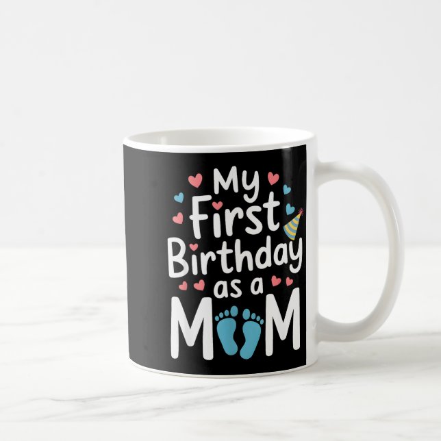 Caneca De Café Primeiro aniversário nova mamãe bebê festa feliz d (Direita)