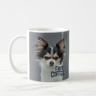 Caneca De Café Primeiro, Café. - Chihuahua personalizável