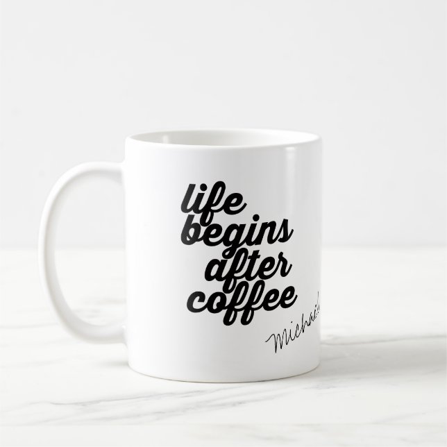 Caneca De Café primeiro café, personalizado (Esquerda)