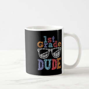Caneca De Café Primeiro cara da 1ª série de volta à escola estuda