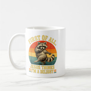 Caneca De Café Primeiro De Jesus Acha Um Delícia Guaxinim Sarcást