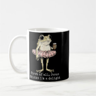 Caneca De Café Primeiro De Jesus Acha Um Sapo De Café Delícia Mem