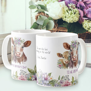 Caneca De Café Primeiro Dia das Mães Eu e Moo Vacas Fofas