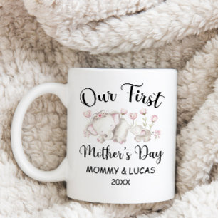 Caneca De Café Primeiro Dia de as mães Personalizado 2025, Nomes 