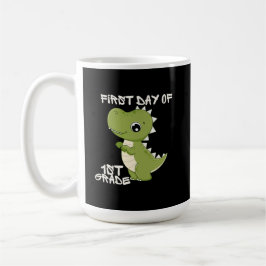 Caneca De Café primeiro dia de aula, primeiro dia da primeira sér