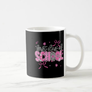 Caneca De Café Primeiro Dia De Escola Coquette Laço De Volta À Es