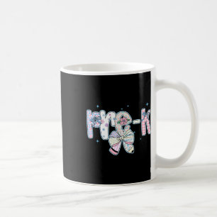 Caneca De Café Primeiro Dia De Escola Pré-K Coquette Préppy Lápis