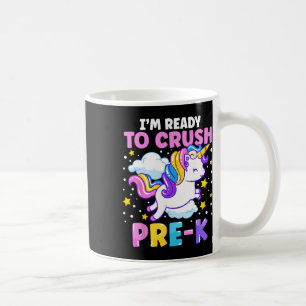 Caneca De Café Primeiro dia de pré-escola Estou pronto para esmag