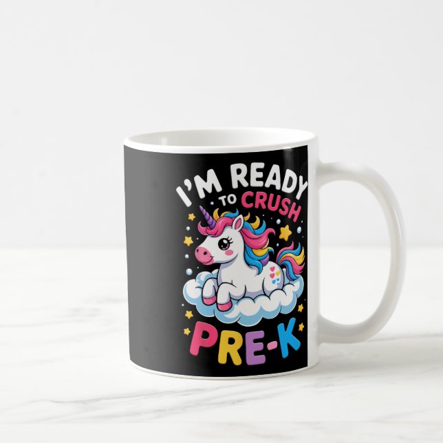 Caneca De Café Primeiro Dia Do Pré-Escolar Estou Pronto Para Domi (Direita)